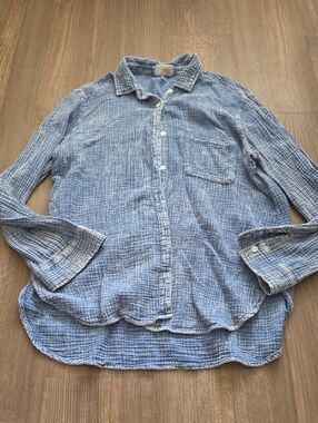 Sunny Days Gauze Button-Up Shirt